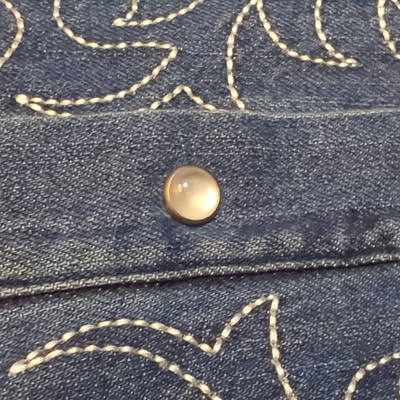 Avec les filles western embroidered denim mini dress - Picture 11 of 16